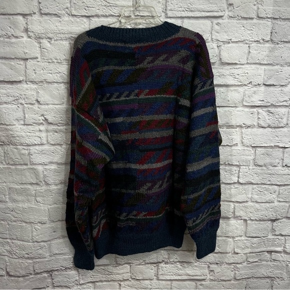Vintage Boston Traders Limited Edition Sweater Mens large graphic 100% Wool - Picture 5 of 6